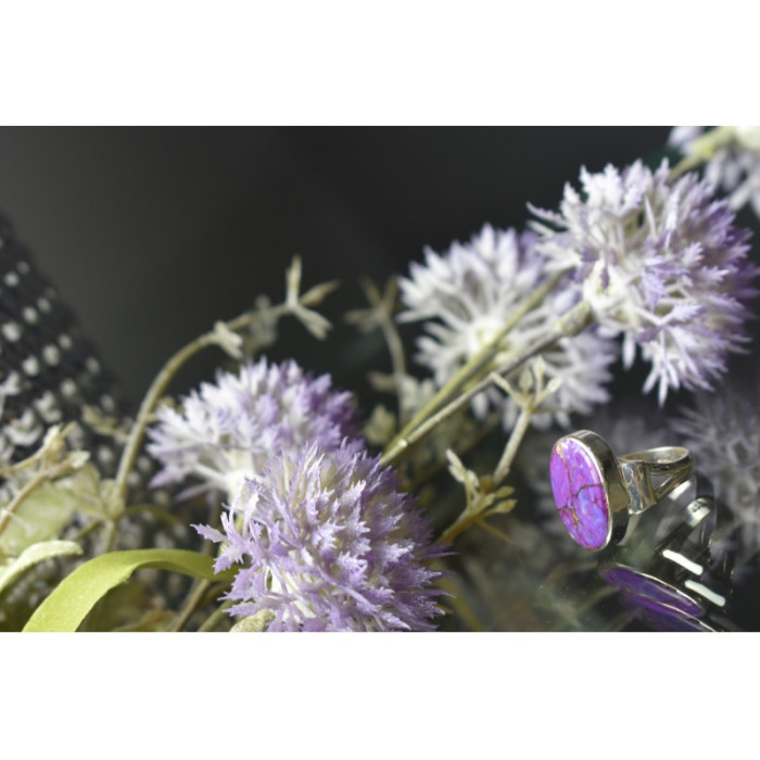 925 Sterling Silver Sodalite Ring Size 6.5