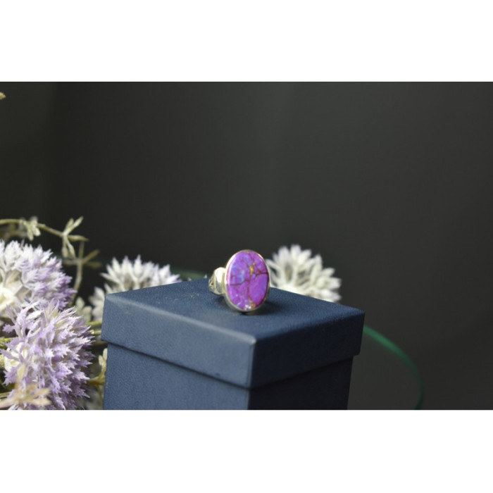 925 Sterling Silver Sodalite Ring Size 6.5