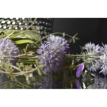 925 Sterling Silver Sodalite Ring Size 6.5