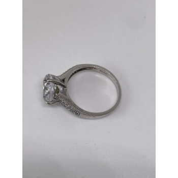 925 Sterling Silver CZ Ring Size 7.75