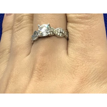 925 Sterling Silver CZ Ring Size 8