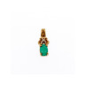 10K YELLOW GOLD EMERALD & DIAMOND PENDANT