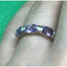 925 Sterling Silver Amethyst Ring Size 6.5