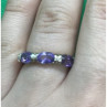 925 Sterling Silver Amethyst Ring Size 6.5