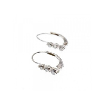 14K White Gold Diamonds Earrings