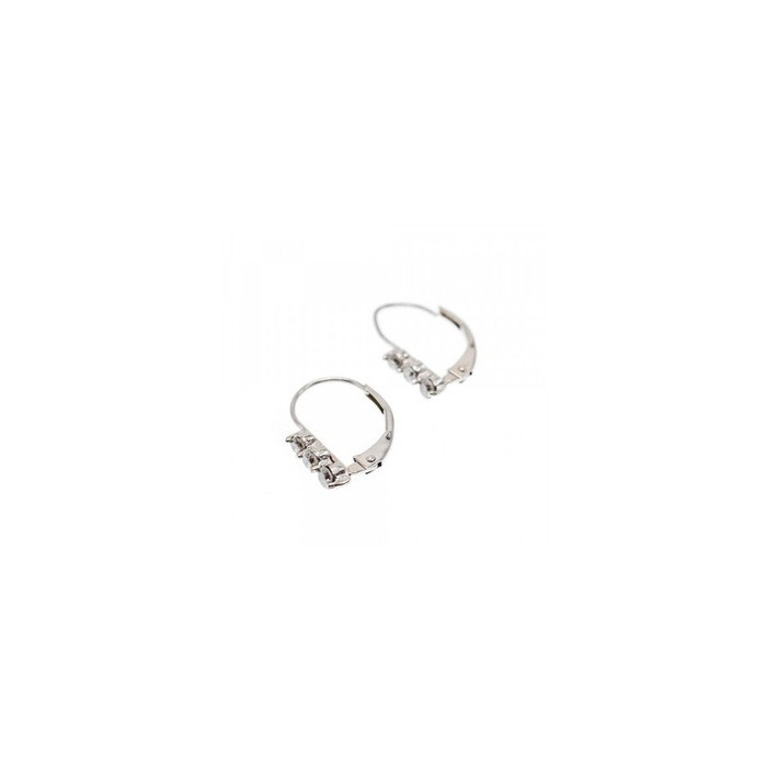 14K White Gold Diamonds Earrings