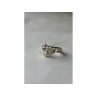 925 Sterling Silver Amethyst Openwork Ring Size 6.5