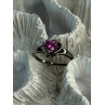 925 Sterling Silver Pink Topaz Heart Ring Size 6