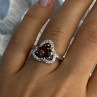 925 Sterling Silver Spinel & CZ Ring Size 7