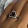 925 Sterling Silver Spinel & CZ Ring Size 7