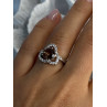 925 Sterling Silver Spinel & CZ Ring Size 7