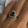 925 Sterling Silver Spinel & CZ Ring Size 7