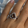 925 Sterling Silver Spinel & CZ Ring Size 7