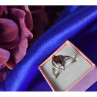 925 Sterling Silver Garnet Ring Size 6.5