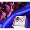 925 Sterling Silver Garnet Ring Size 6.5