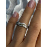 925 Sterling Silver Gold Part Emerald Ring Size 6