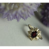 925 Sterling Silver Rubellite & CZ Ring Size 11