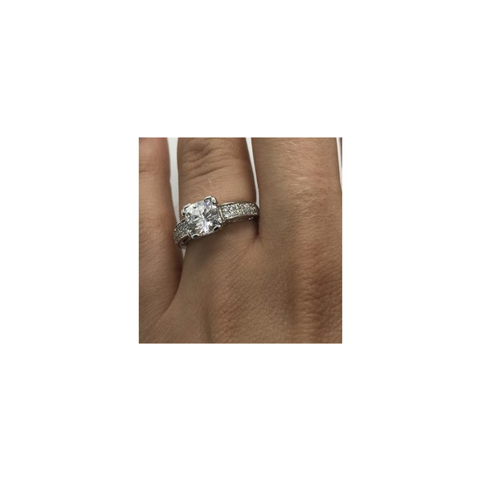 925 Sterling Silver CZ Ring Size 6.5