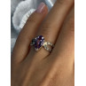 925 Sterling Silver Amethyst & Marcasite Ring Size 7.5