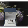 925 Sterling Silver CZ Band Ring Size 10