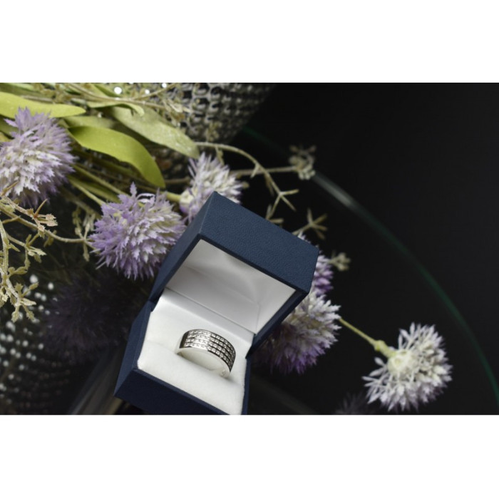 925 Sterling Silver CZ Band Ring Size 10