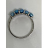 925 Sterling Silver With Simulated Teal Colored Pearls Ring Size-7