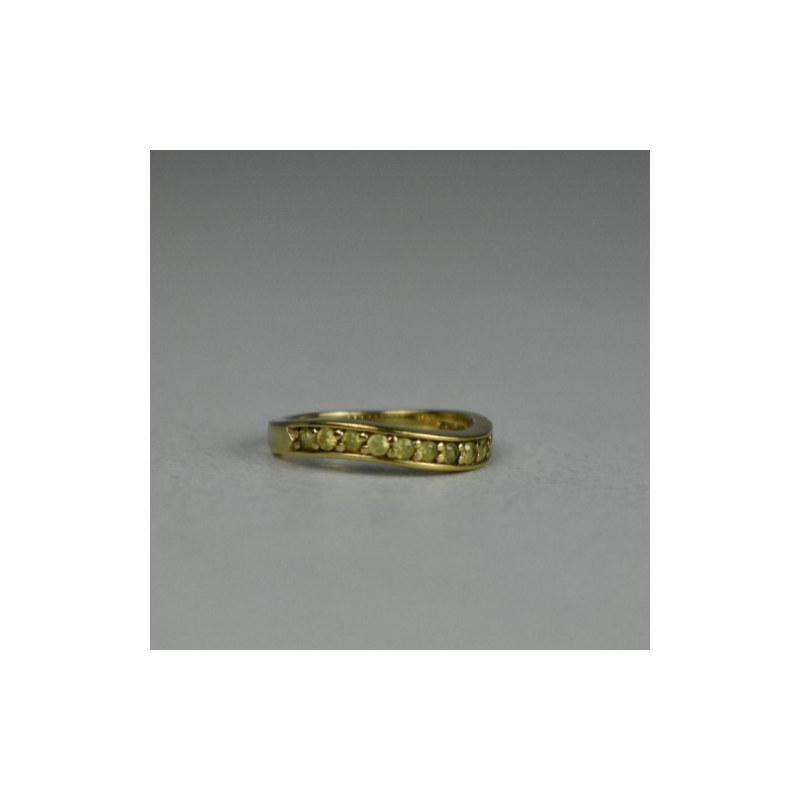 925 Sterling Silver Gold Plated Spinel Ring Size 6.5