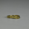 925 Sterling Silver Gold Plated Spinel Ring Size 6.5