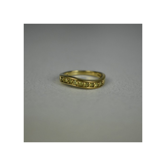 925 Sterling Silver Gold Plated Spinel Ring Size 6.5