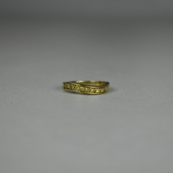 925 Sterling Silver Gold Plated Spinel Ring Size 6.5