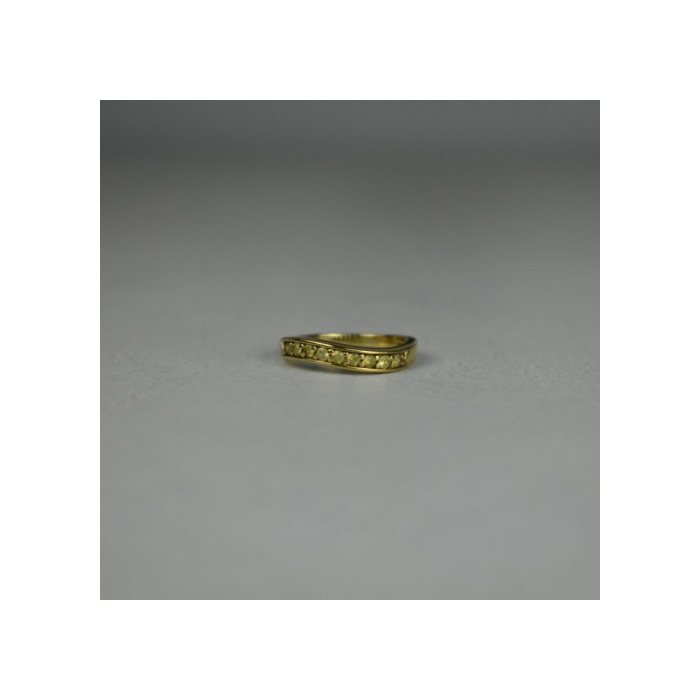 925 Sterling Silver Gold Plated Spinel Ring Size 6.5