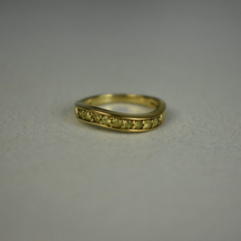925 Sterling Silver Gold Plated Spinel Ring Size 6.5