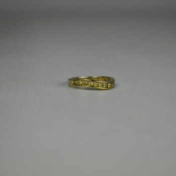 925 Sterling Silver Gold Plated Spinel Ring Size 6.5