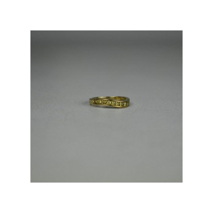 925 Sterling Silver Gold Plated Spinel Ring Size 6.5