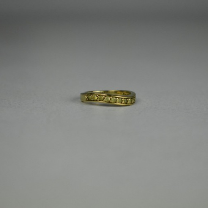925 Sterling Silver Gold Plated Spinel Ring Size 6.5