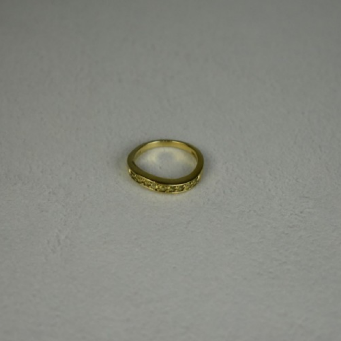 925 Sterling Silver Gold Plated Spinel Ring Size 6.5