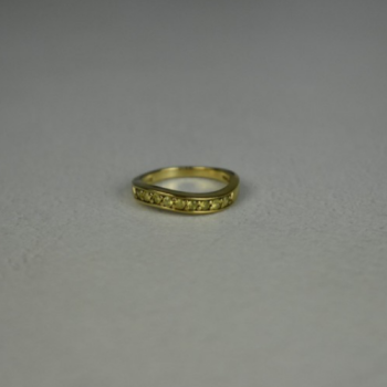 925 Sterling Silver Gold Plated Spinel Ring Size 6.5