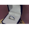 925 Sterling Silver Blue CZ Band Ring Size 6.5
