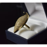 925 Sterling Silver Black Alpanite & CZ Ring Size 9