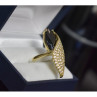 925 Sterling Silver Black Alpanite & CZ Ring Size 9