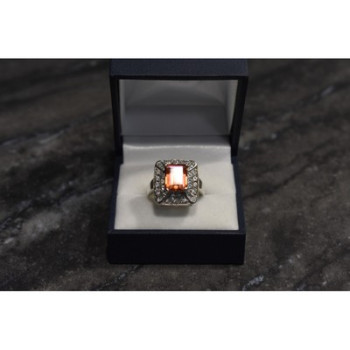 925 Sterling Silver Spinel & Goshenite Ring Size 10