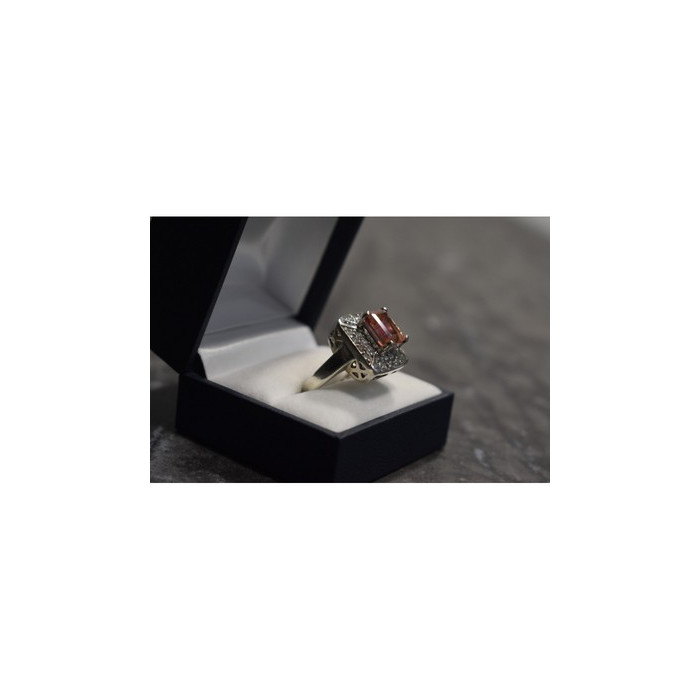 925 Sterling Silver Spinel & Goshenite Ring Size 10