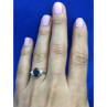925 Sterling Silver Sapphire & CZ Ring Size 6.5