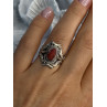 Vintage 925 Sterling Silver Agate Ring Size 6