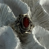 Vintage 925 Sterling Silver Agate Ring Size 6