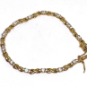 925 Sterling Silver Gold Plated CZ Bracelet 8.5 in