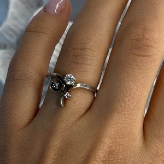 925 Sterling Silver Beryl Ring Size 7