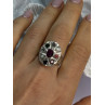 925 Sterling Silver Ruby & Multicolor Gemstones Ring Size 8