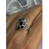 925 Sterling Silver Ruby & Multicolor Gemstones Ring Size 8