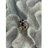 925 Sterling Silver Ruby & Multicolor Gemstones Ring Size 8
